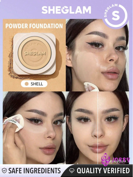 SHEGLAM Skin-Focus High Coverage Powder Foundation - shell